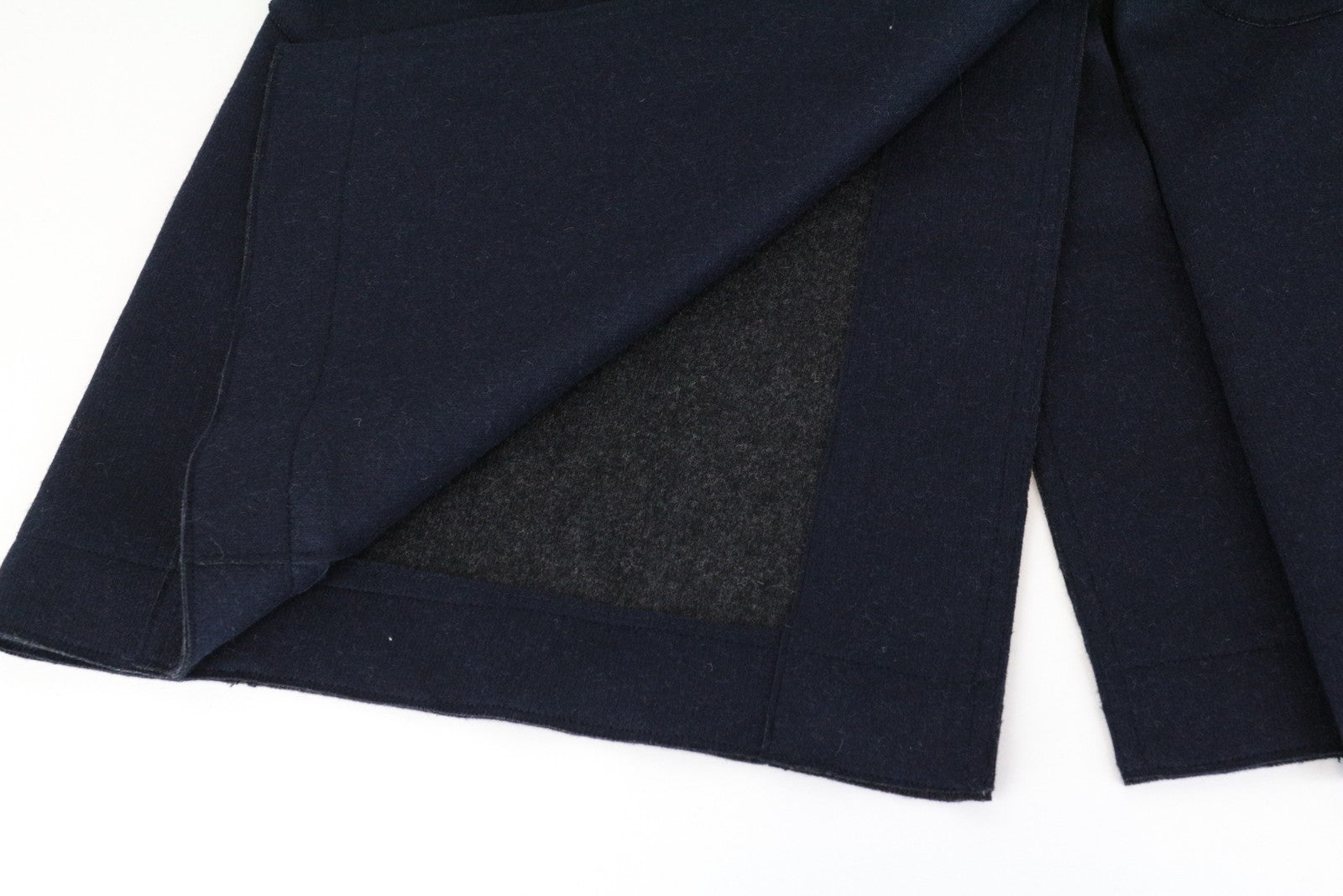 REPLAY Men's Coat 48 Blue Wool Blend Double-Breasted Peak Collared RRP€499