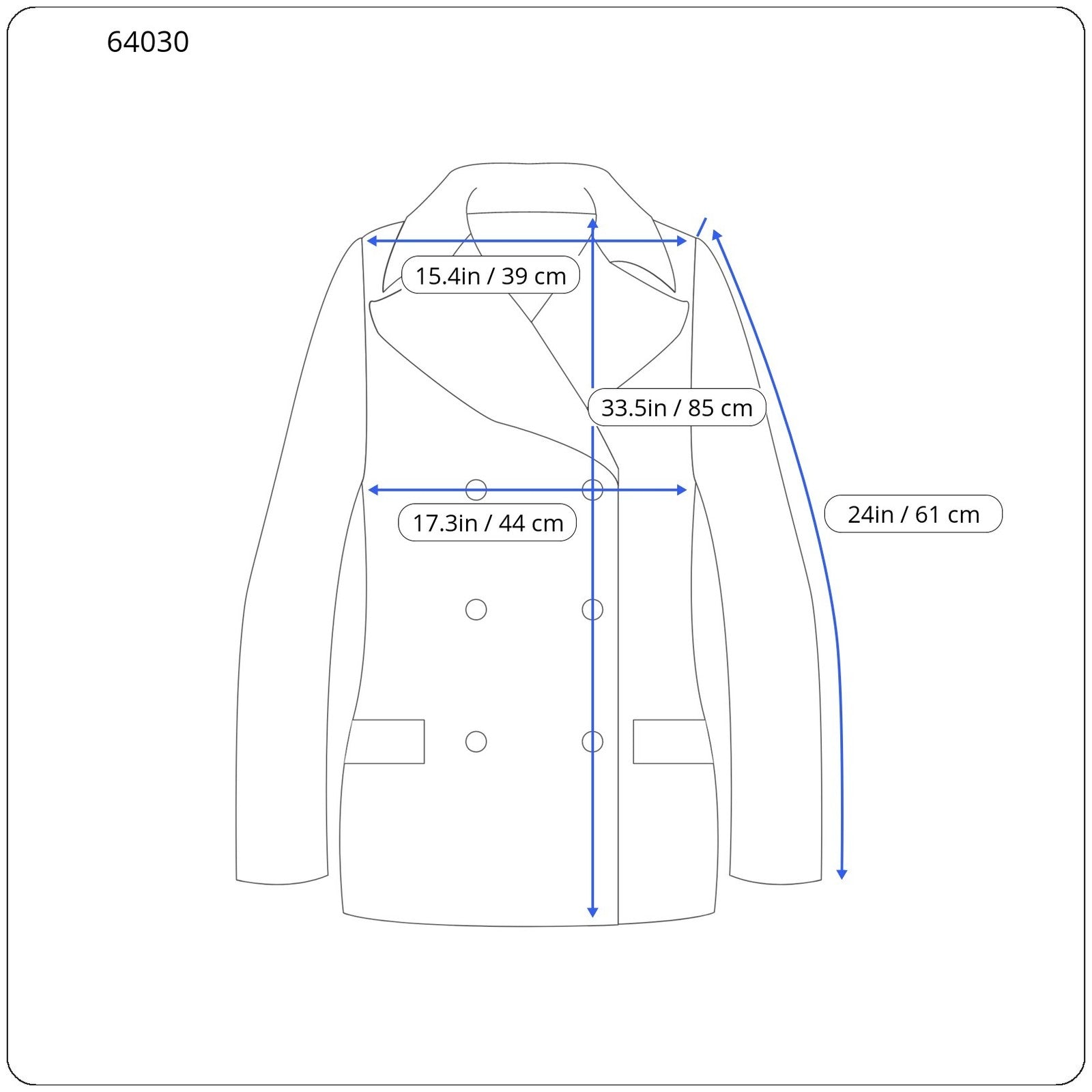 DESIGUAL Anna Laura Women Coat ~38 Black Cotton Blend Single-Breasted Patterned