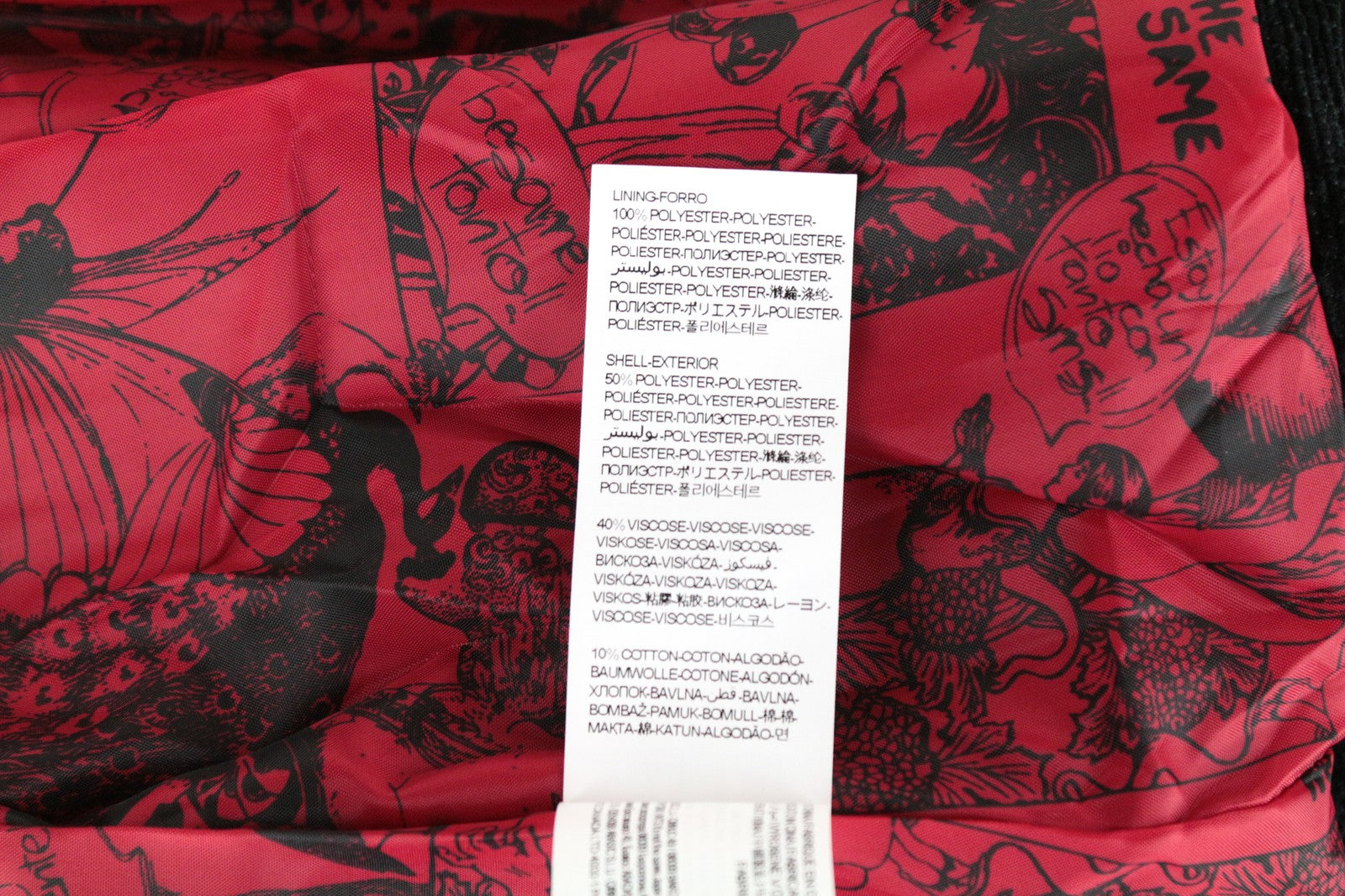 DESIGUAL Anna Laura Women Coat ~38 Black Cotton Blend Single-Breasted Patterned