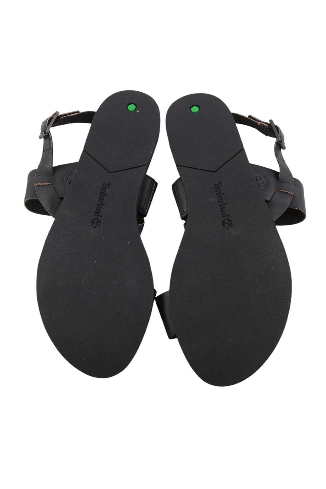 TIMBERLAND A1JFA Women Sandals EU39 EU39.5 Black Leather Open Toe Buckle Closure