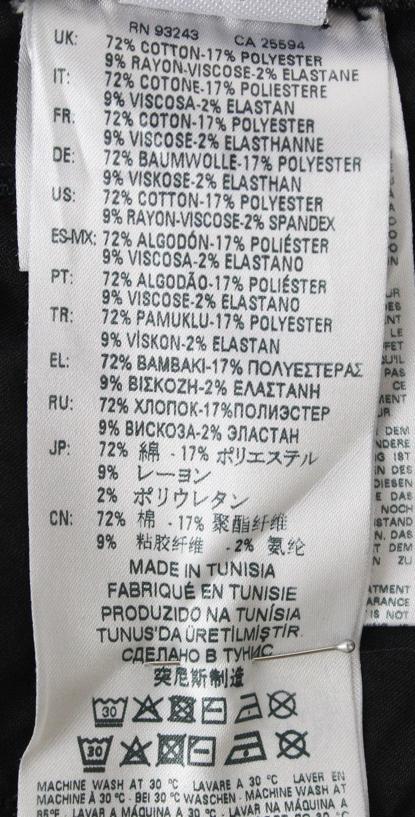 DIESEL Larkee 082AS Men Jeans W29/L34 Stretch Dark Grey Washed Regular Straight