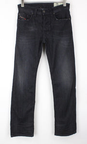 DIESEL Larkee 082AS Men's Jeans W29/L34 Dark Grey Faded Stretch Regular Straight