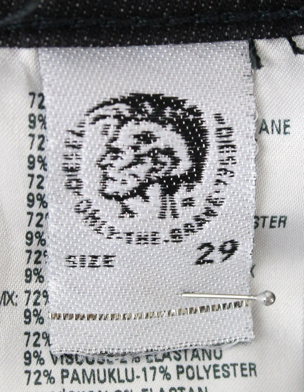 DIESEL Larkee 082AS Men's Jeans W29/L34 Dark Grey Faded Stretch Regular Straight