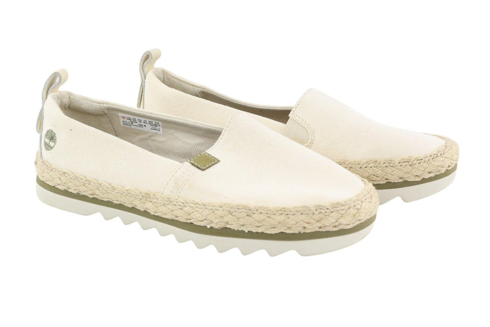 TIMBERLAND A24QW Women Shoes EU36 EU37 White Almond Toe Slip On Earthkeepers