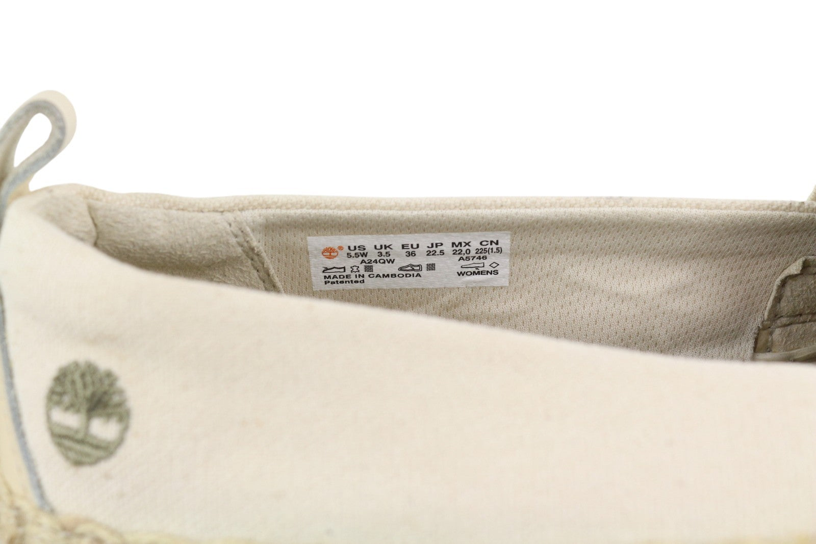 TIMBERLAND A24QW Women Shoes EU36 EU37 White Almond Toe Slip On Earthkeepers