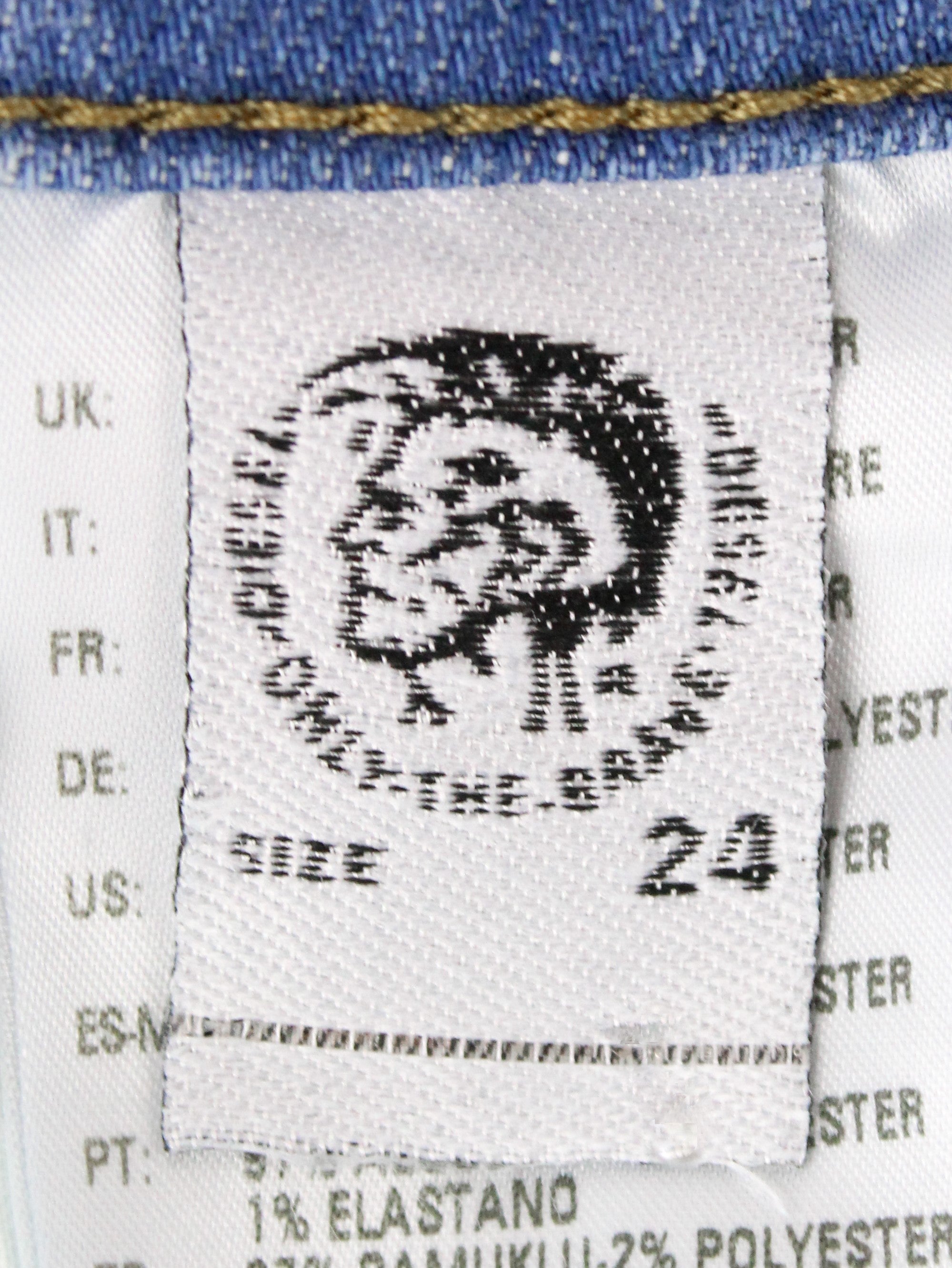 DIESEL Babhila-High 081AF Women  Jeans W24/L30 Slim Skinny Stretch Blue Distress