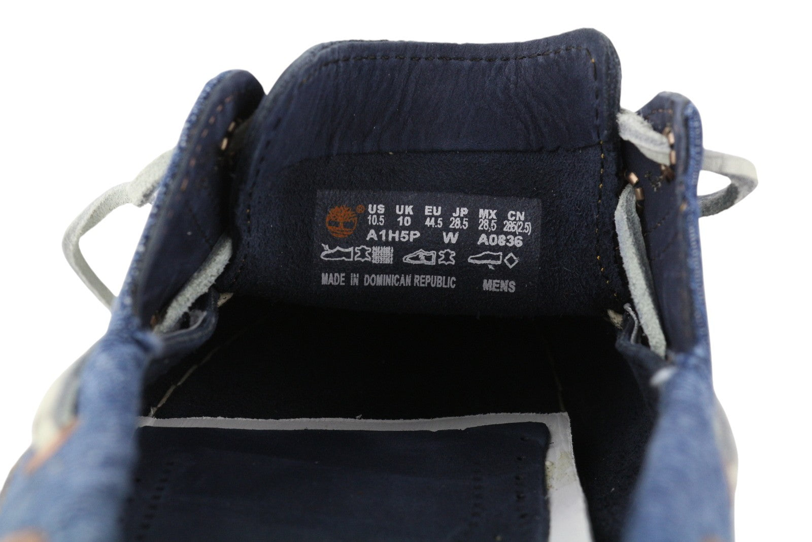 TIMBERLAND A1H5P Men Shoes EU43.5/44.5 Blue Leather Denim Almond Toe Laced