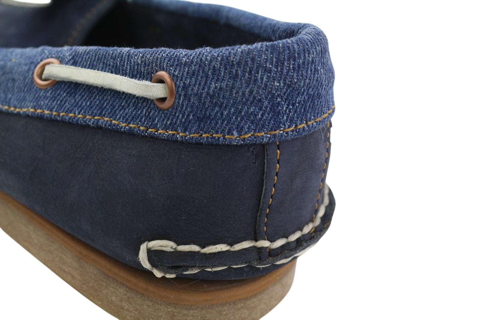 TIMBERLAND A1H5P Men Shoes EU43.5/44.5 Blue Leather Denim Almond Toe Laced