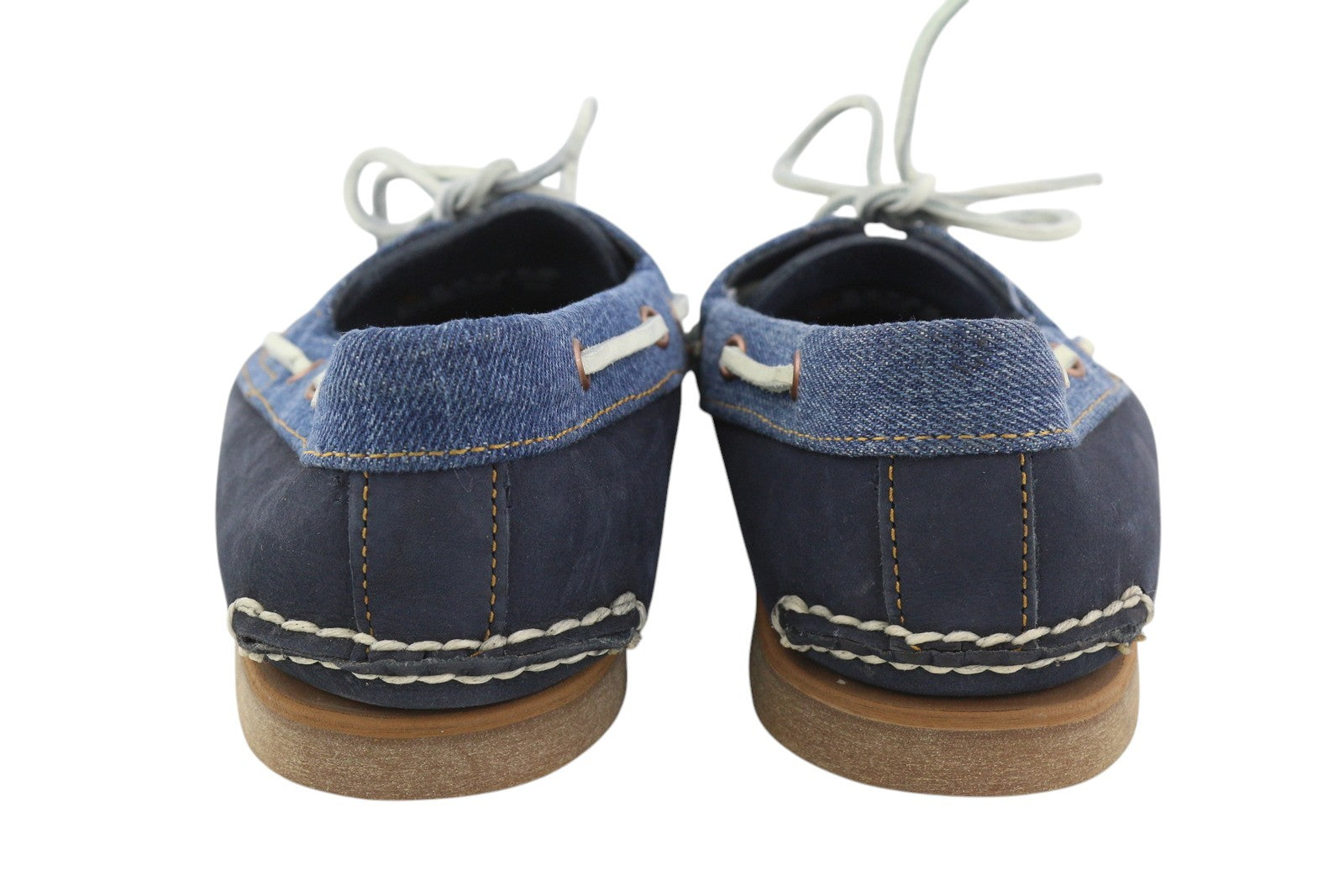 TIMBERLAND A1H5P Men Shoes EU43.5/44.5 Blue Leather Denim Almond Toe Laced