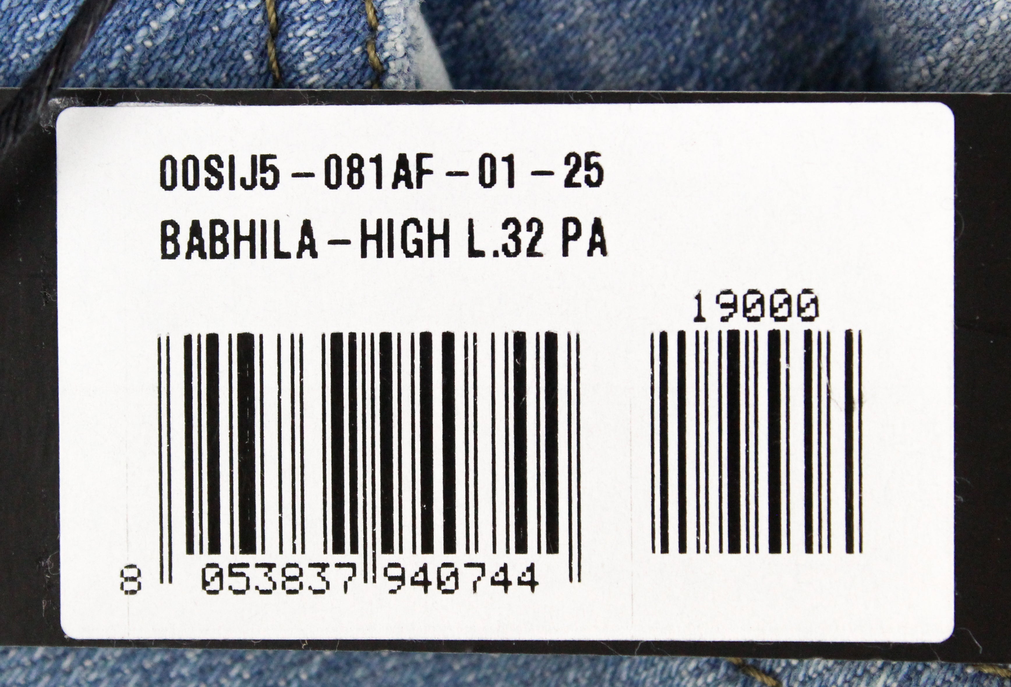 DIESEL Babhila-High 081AF Women's Jeans W25/L32 Light Blue Distress Slim Skinny