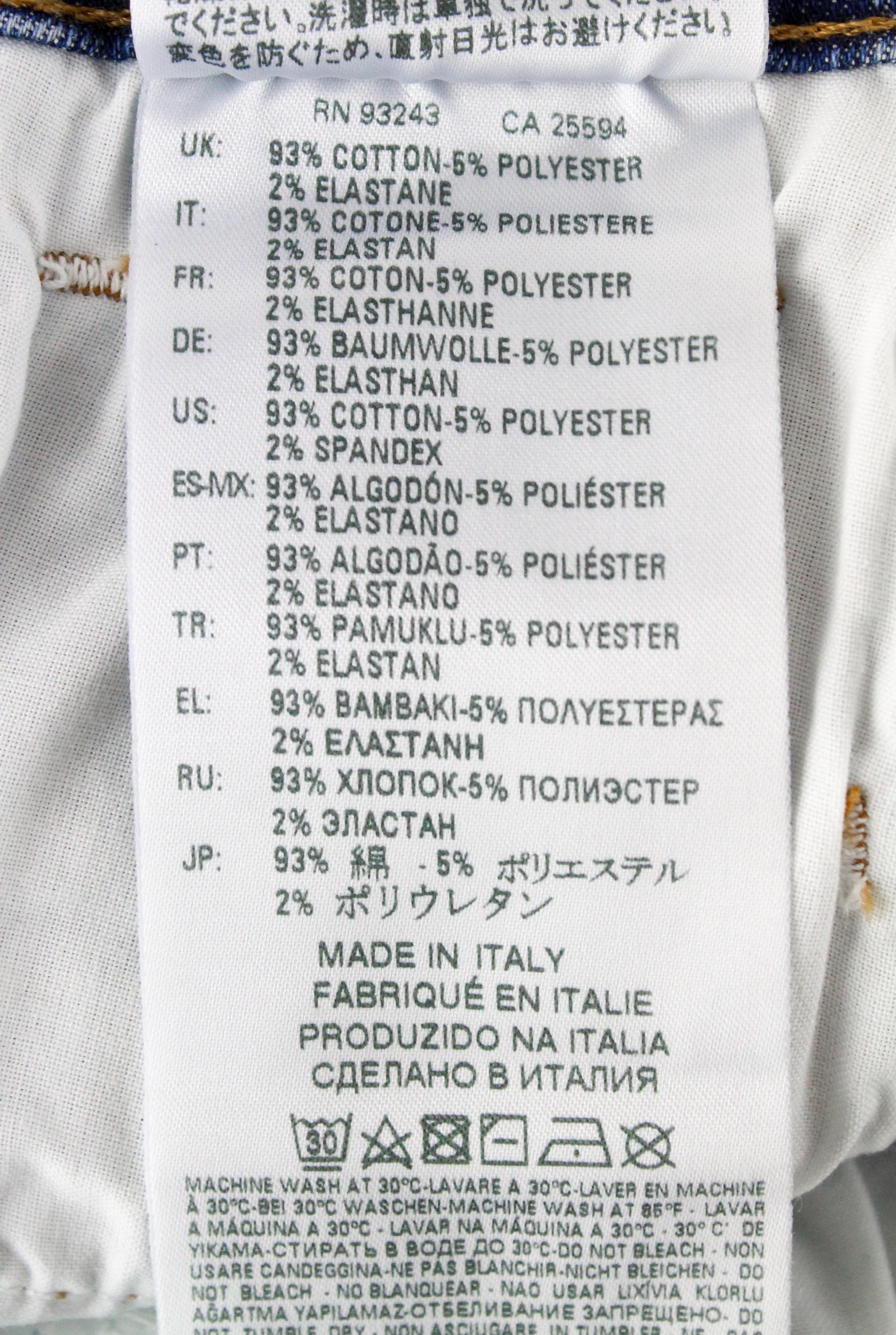 DIESEL Slandy 086AH Women's Jeans W26/L32 Stretch Blue Ripped Super Slim Skinny