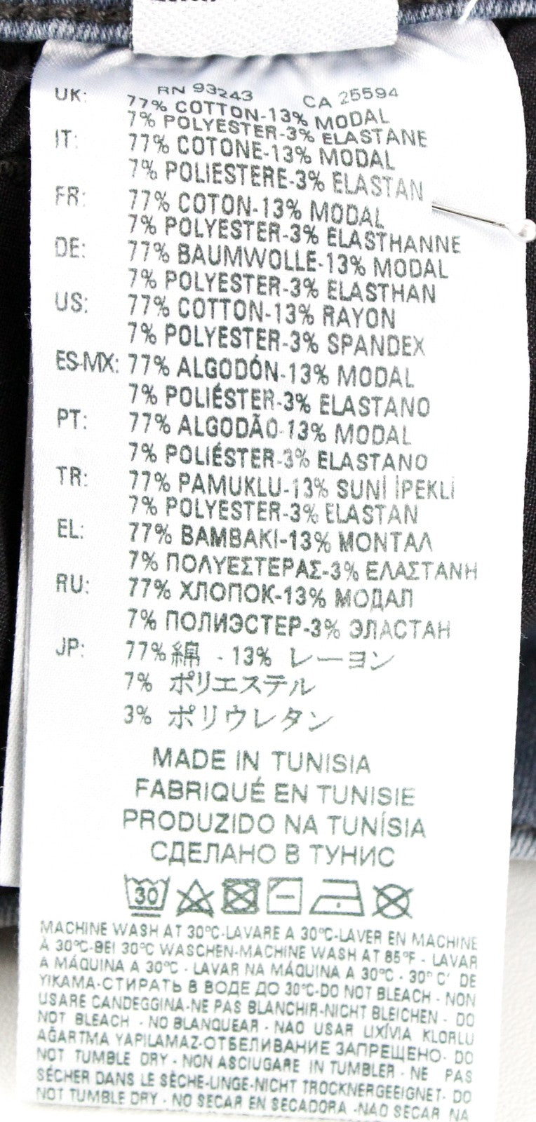 DIESEL Slandy-Ankle-W 084QB Women's Jeans W27/L32 Super Slim Skinny Grey Stretch