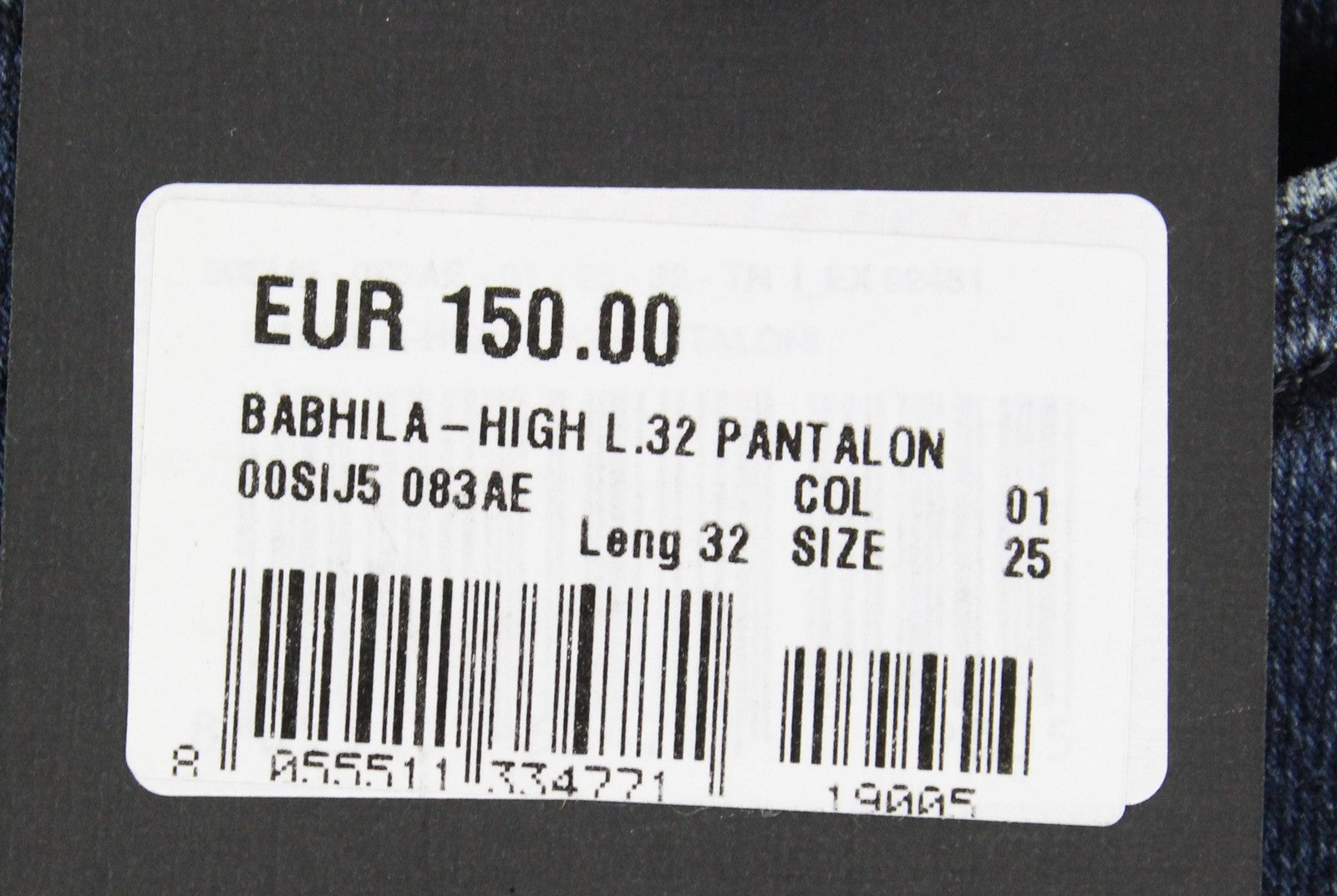 DIESEL Babhila-High 083AE Women's Jeans W25/L32 Slim Skinny Stretch Blue Classic