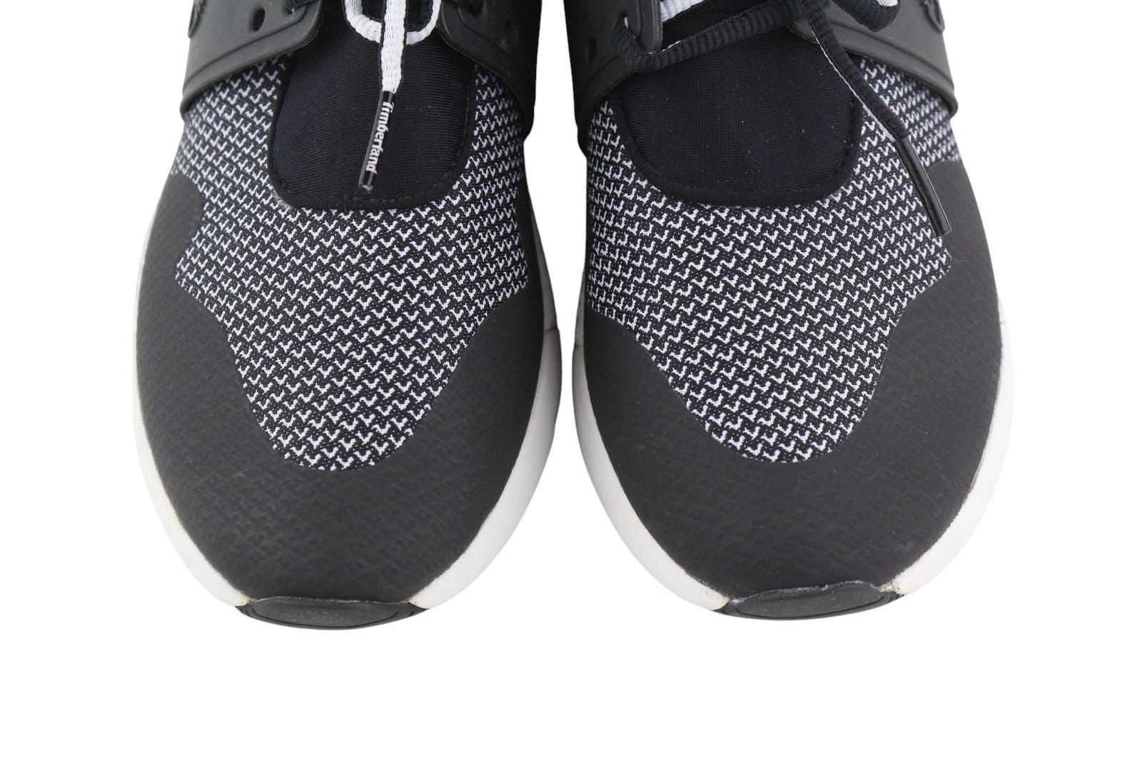 TIMBERLAND A1UJW Women Sneakers EU38 EU38.5 Black Almond Toe Lace Up Low Top