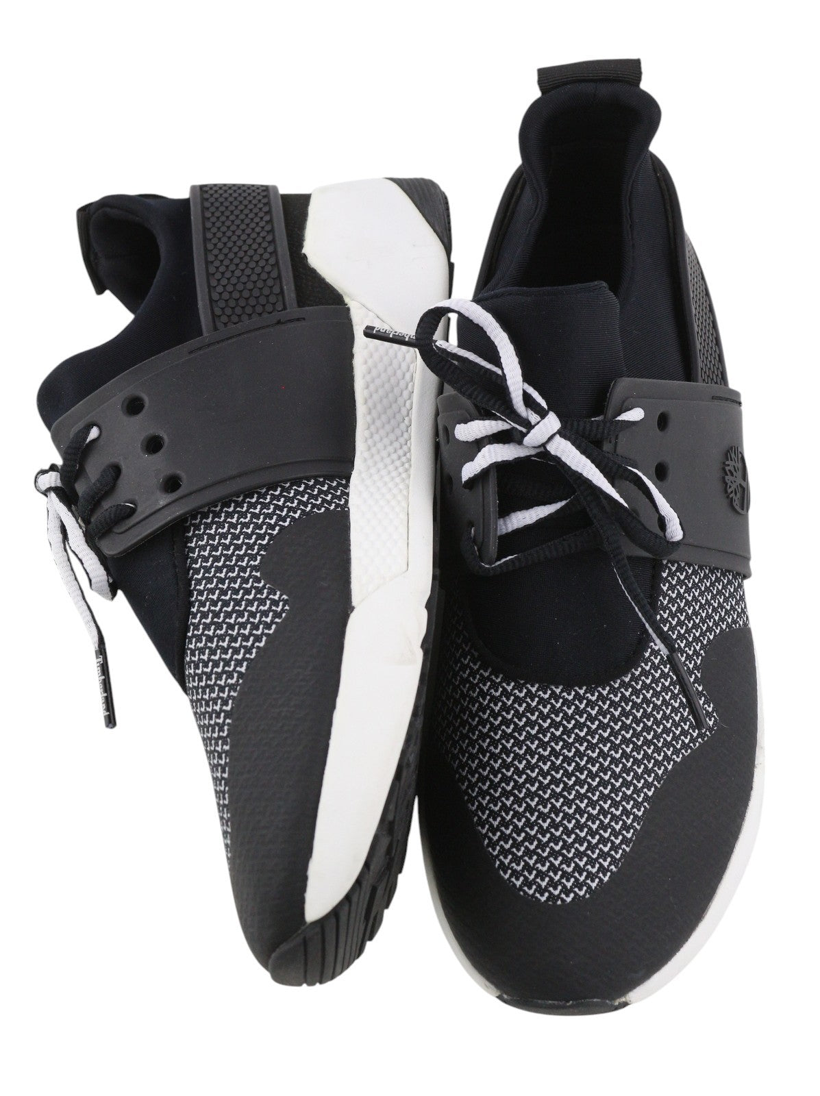 TIMBERLAND A1UJW Women Sneakers EU38 EU38.5 Black Almond Toe Lace Up Low Top