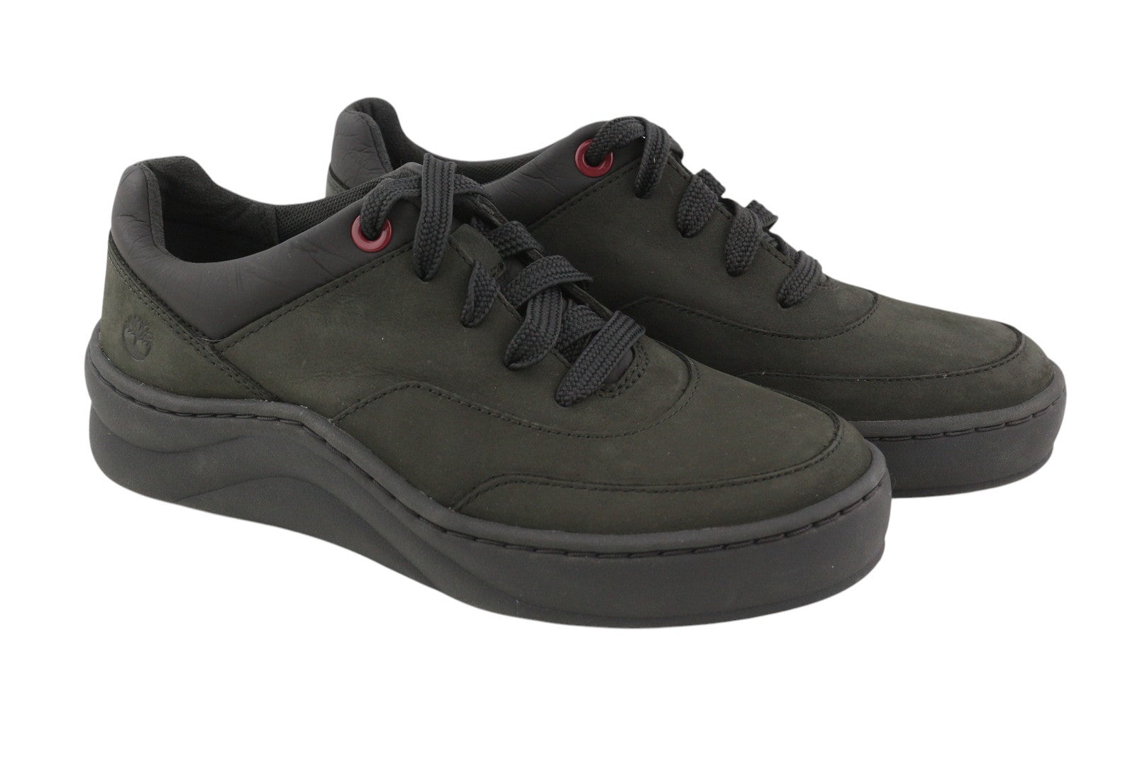 TIMBERLAND A25WA Women Shoes EU38 EU38.5 Black Leather Low Top Laced Almond Toe