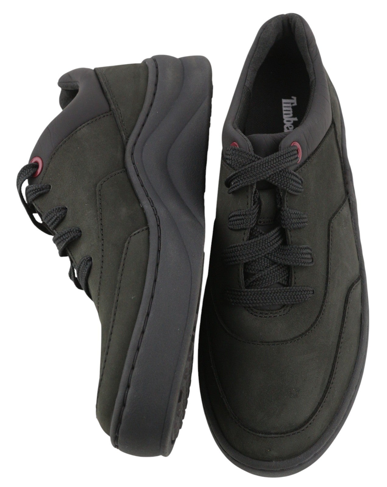 TIMBERLAND A25WA Women Shoes EU38 EU38.5 Black Leather Low Top Laced Almond Toe