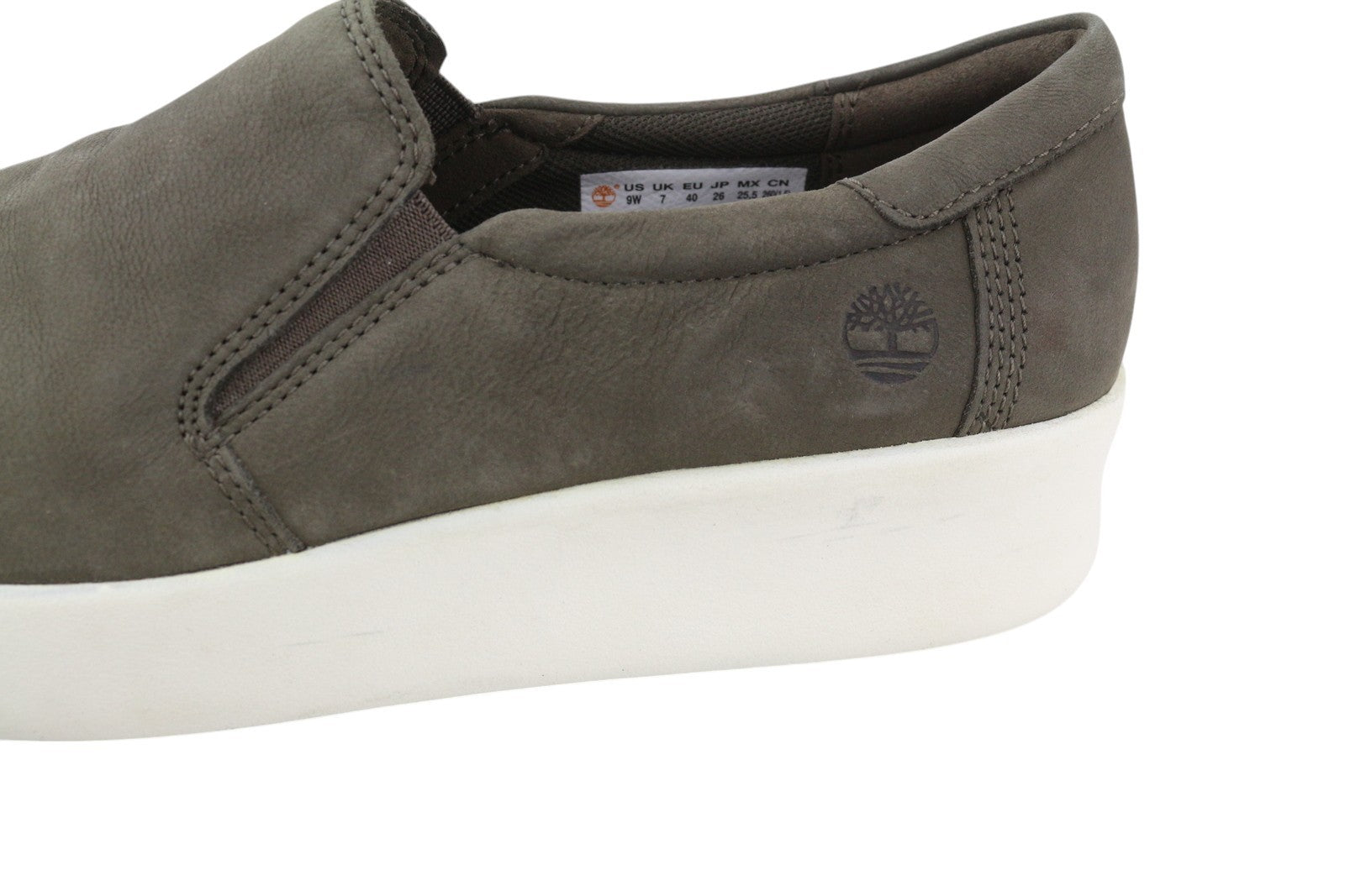 TIMBERLAND A1M9T Women Shoes EU40 EU41 Grey Leather Pull On Almond Toe Casual