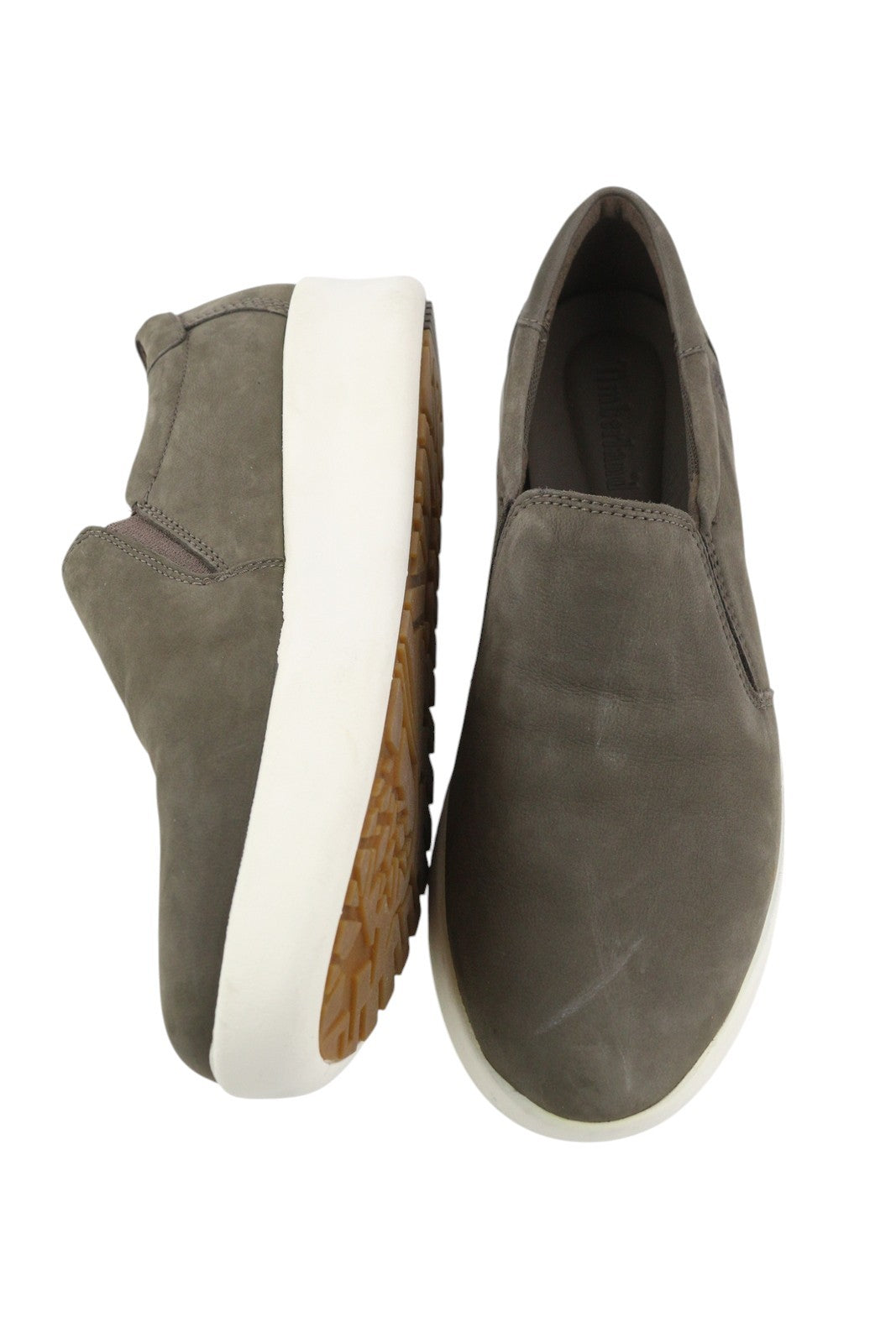 TIMBERLAND A1M9T Women Shoes EU40 EU41 Grey Leather Pull On Almond Toe Casual