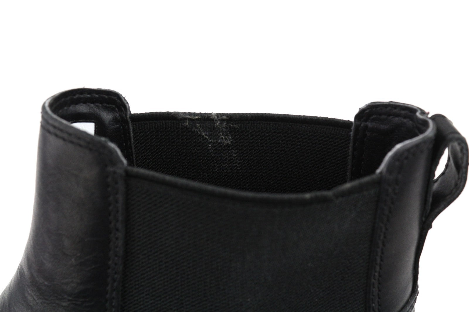 TIMBERLAND A1KHL Womens Boots EU38 UK5 Black Leather Pull On Almond Toe Chelsea