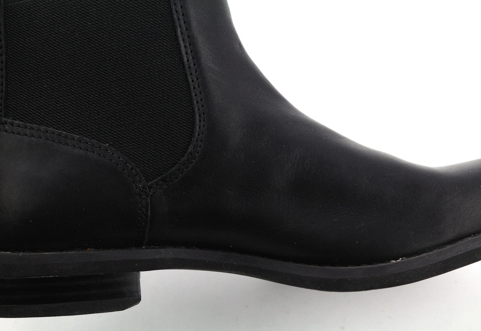 TIMBERLAND A1KHL Womens Boots EU38 UK5 Black Leather Pull On Almond Toe Chelsea