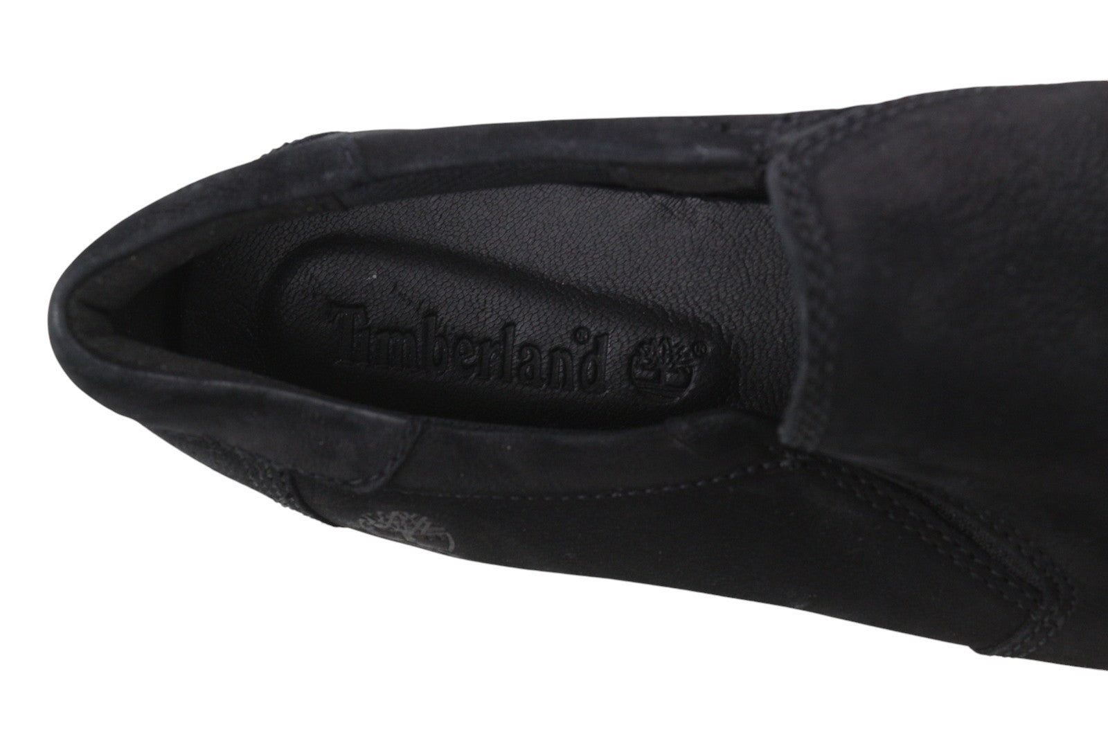 TIMBERLAND A1M97 Women Shoes EU38 EU38.5 Black Leather Pull On Almond Toe Casual