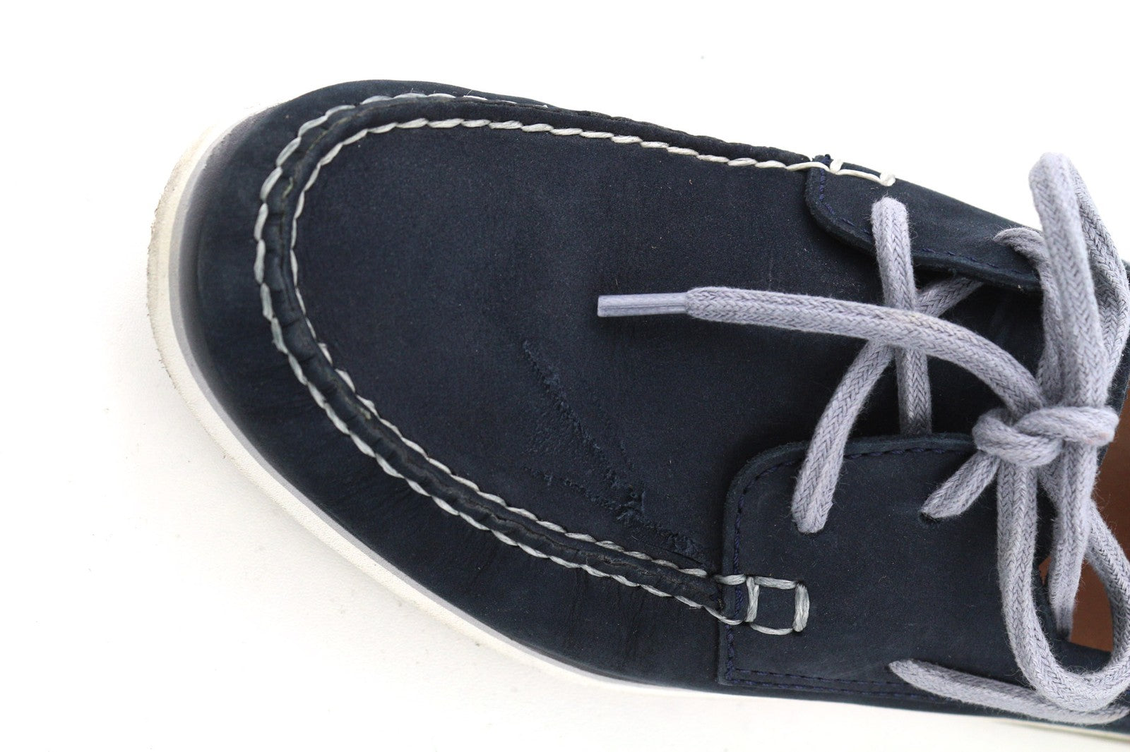 TIMBERLAND A416H Mens Shoes EU41 UK7 Blue Leather Slip Loafer True Cloud