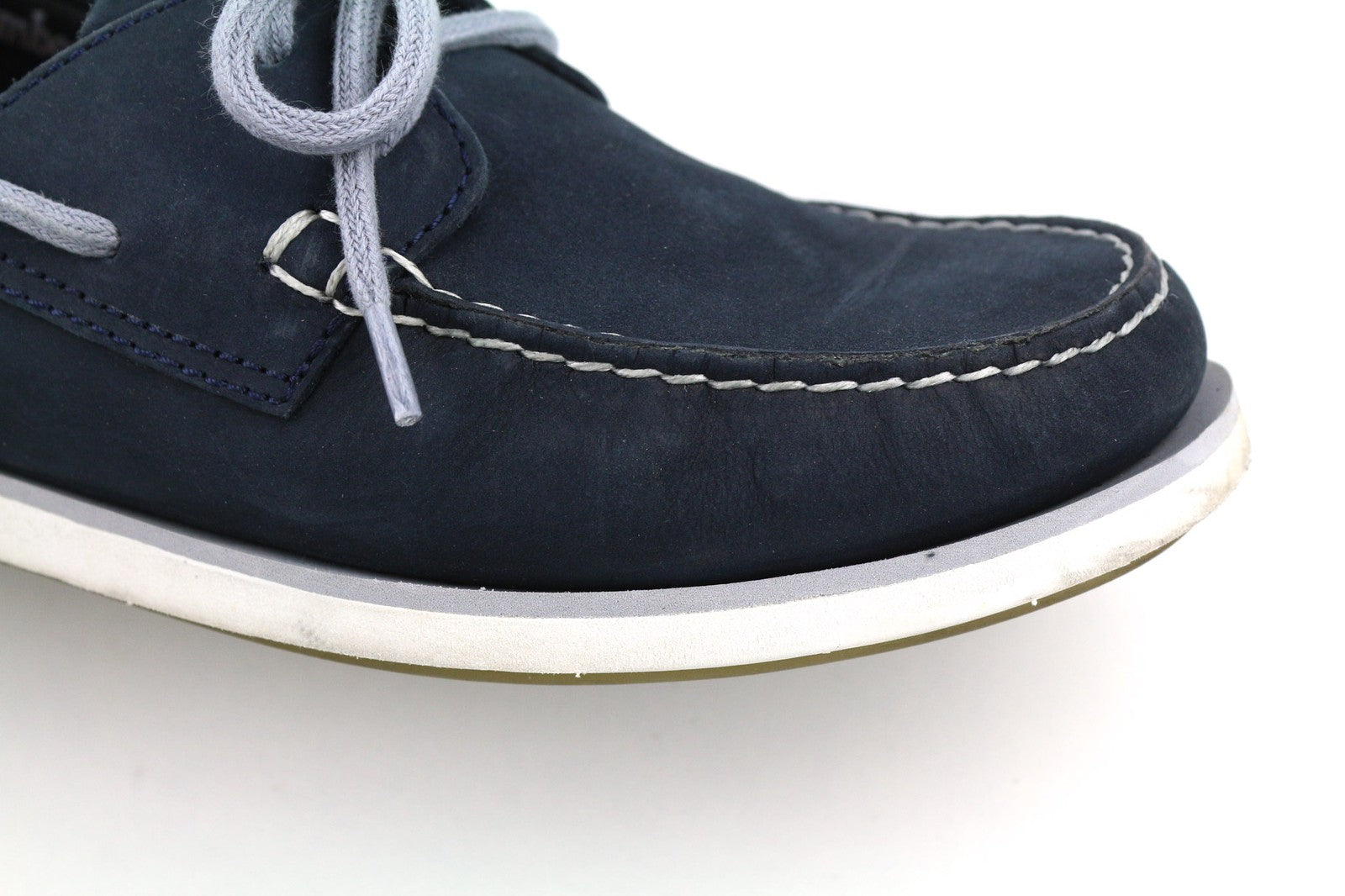 TIMBERLAND A416H Mens Shoes EU41 UK7 Blue Leather Slip Loafer True Cloud