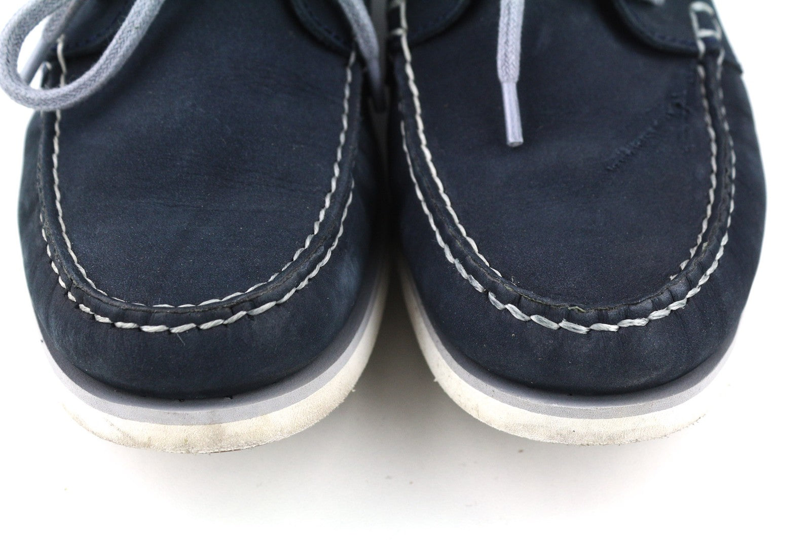 TIMBERLAND A416H Mens Shoes EU41 UK7 Blue Leather Slip Loafer True Cloud