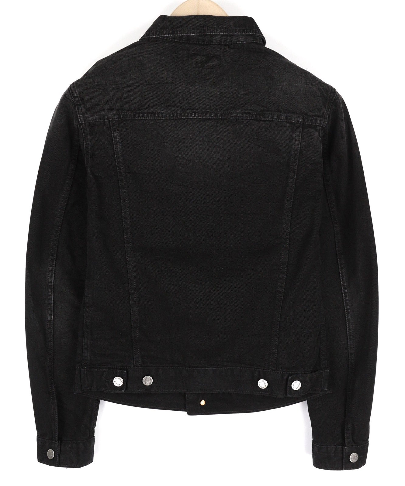 NUDIE JEANS Billy Mens Jacket S Dark Shist  Buttons Spread Black Pocket