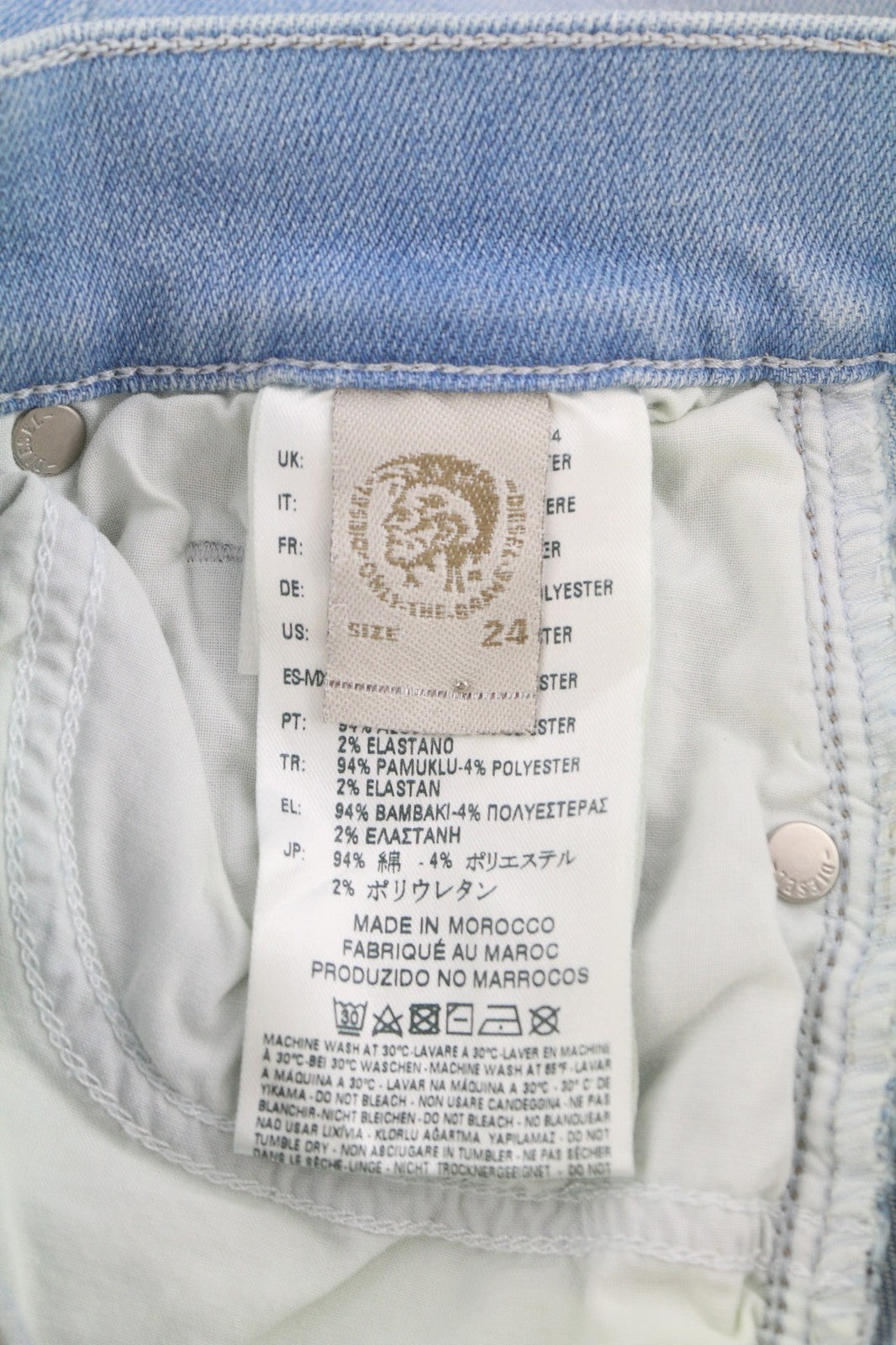 DIESEL Sandy 084EB Womens Jeans W24/L32 Regular Slim Straight Regular Blue