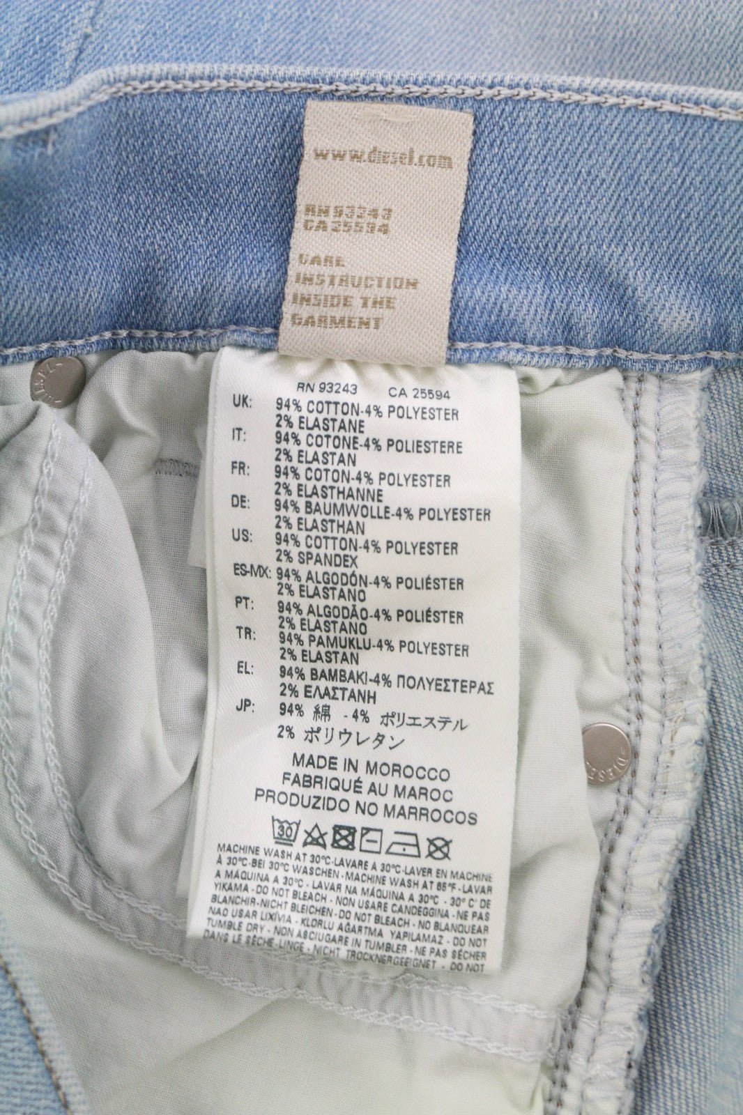 DIESEL Sandy 084EB Womens Jeans W24/L32 Regular Slim Straight Regular Blue