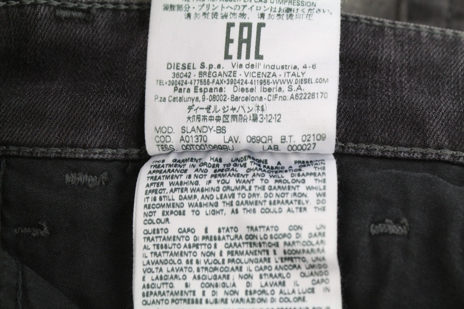 DIESEL Slandy 069QR Womens Jeans W25/L30 Super Skinny Regular Waist RRP€140