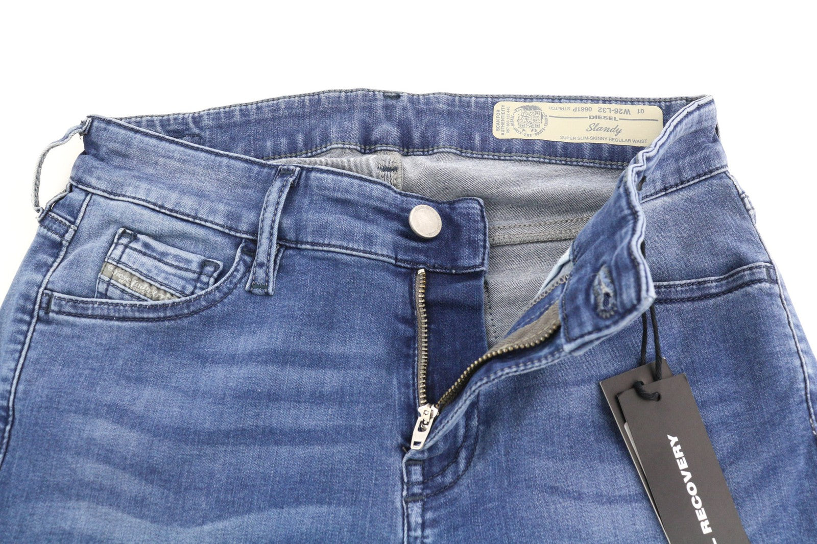 DIESEL Slandy 0681P Women Jeans W26/L32 Super Slim Skinny RRP€155 Stretch
