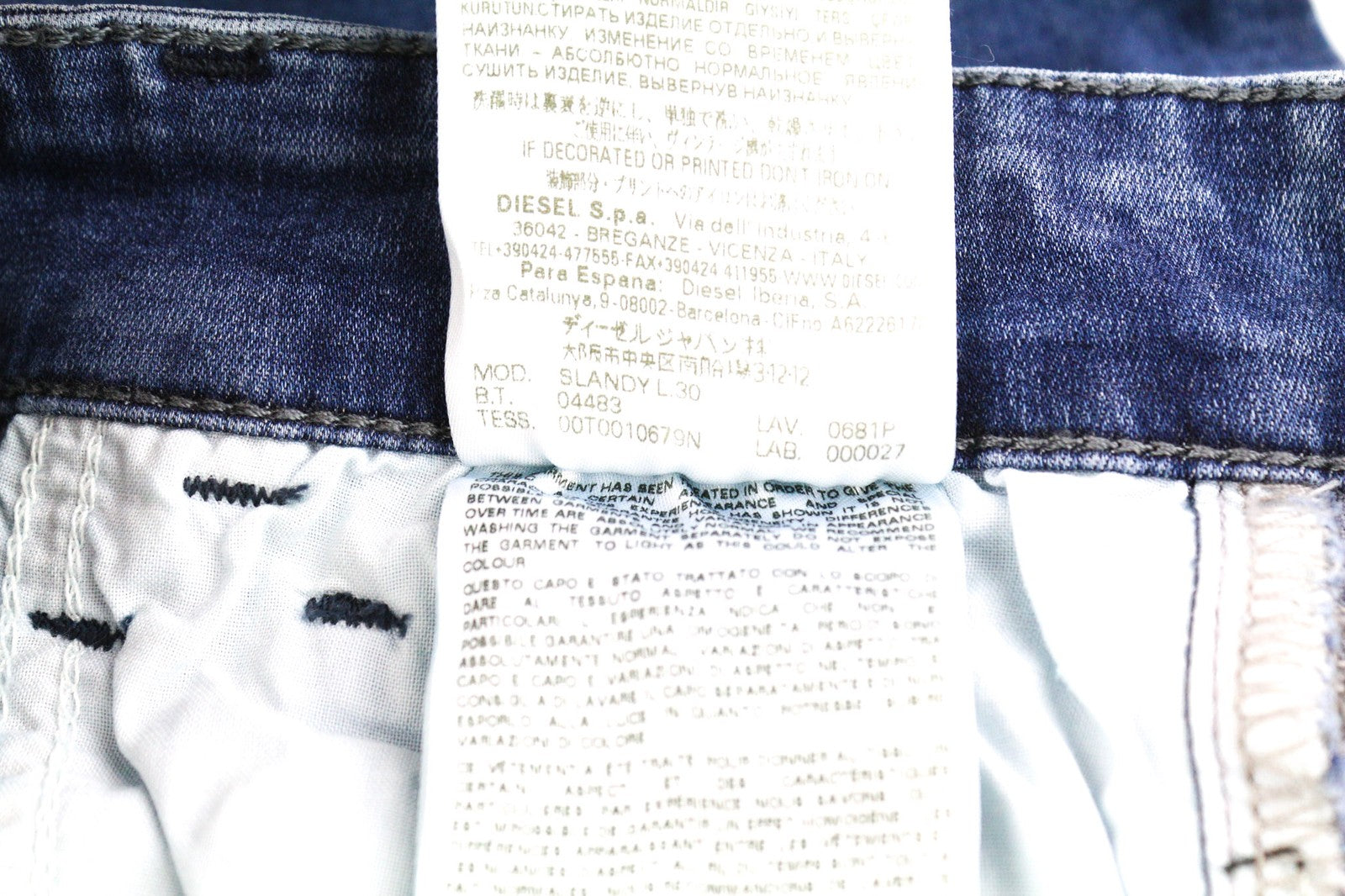 DIESEL Slandy 0681P Womens Jeans W26/L30 Super Slim Skinny Regular RRP€155