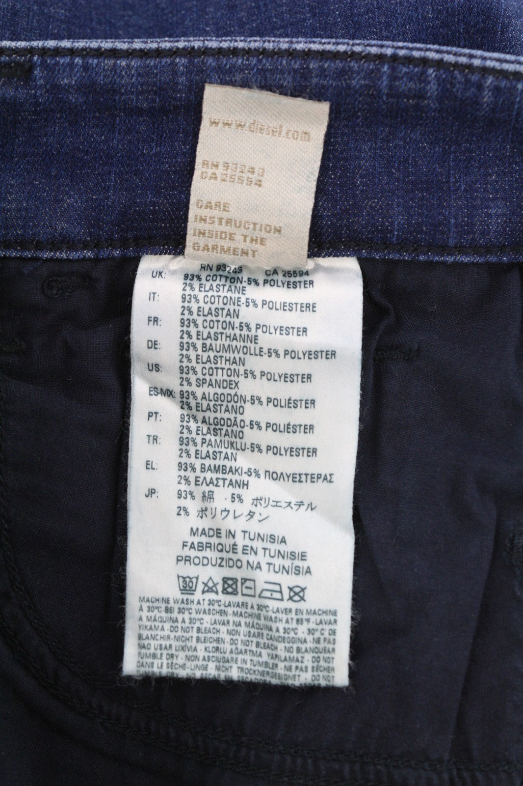 DIESEL Slandy 084FR Womens Jeans W25/L32 Super Slim Skinny Regular Stretch