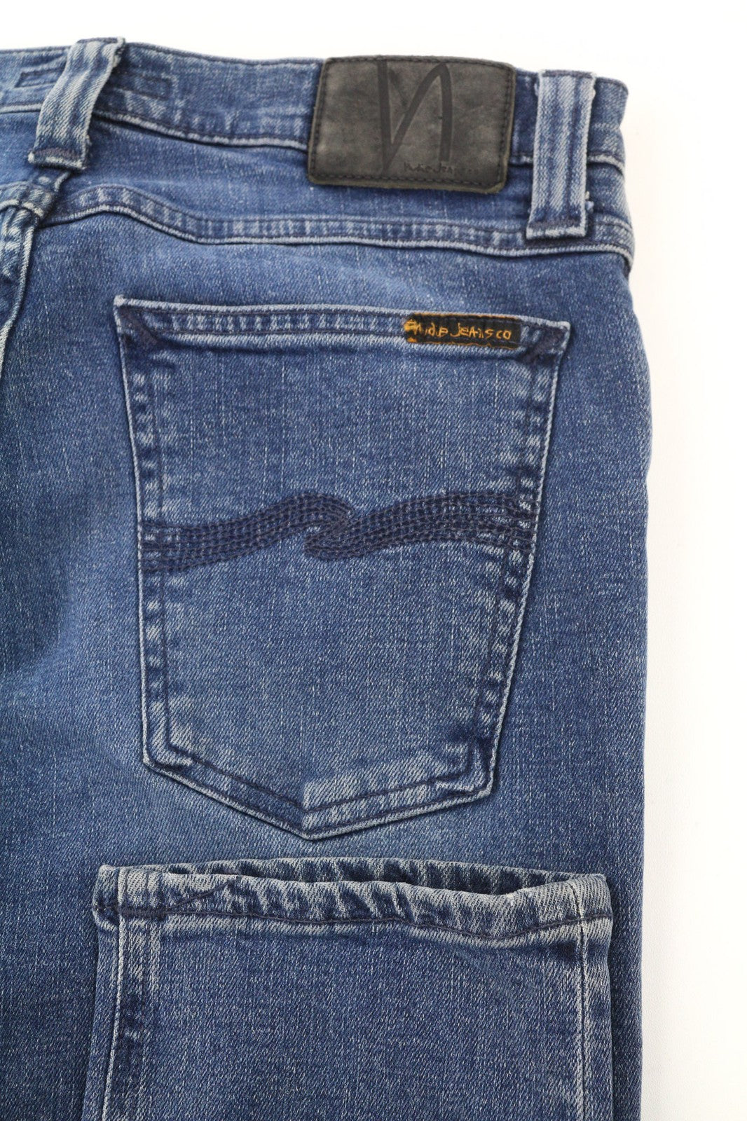 NUDIE JEANS High Kai Men Jeans W29/L30 Slim Fit Washed Blue Cotton Stretch