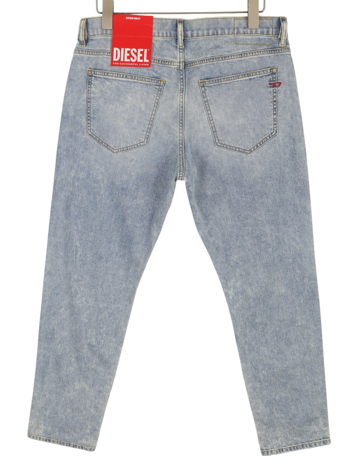 DIESEL 2019 D-Strukt 0GDAM Men Jeans W34/L30 Slim Leg Mid Waist Washed Blue