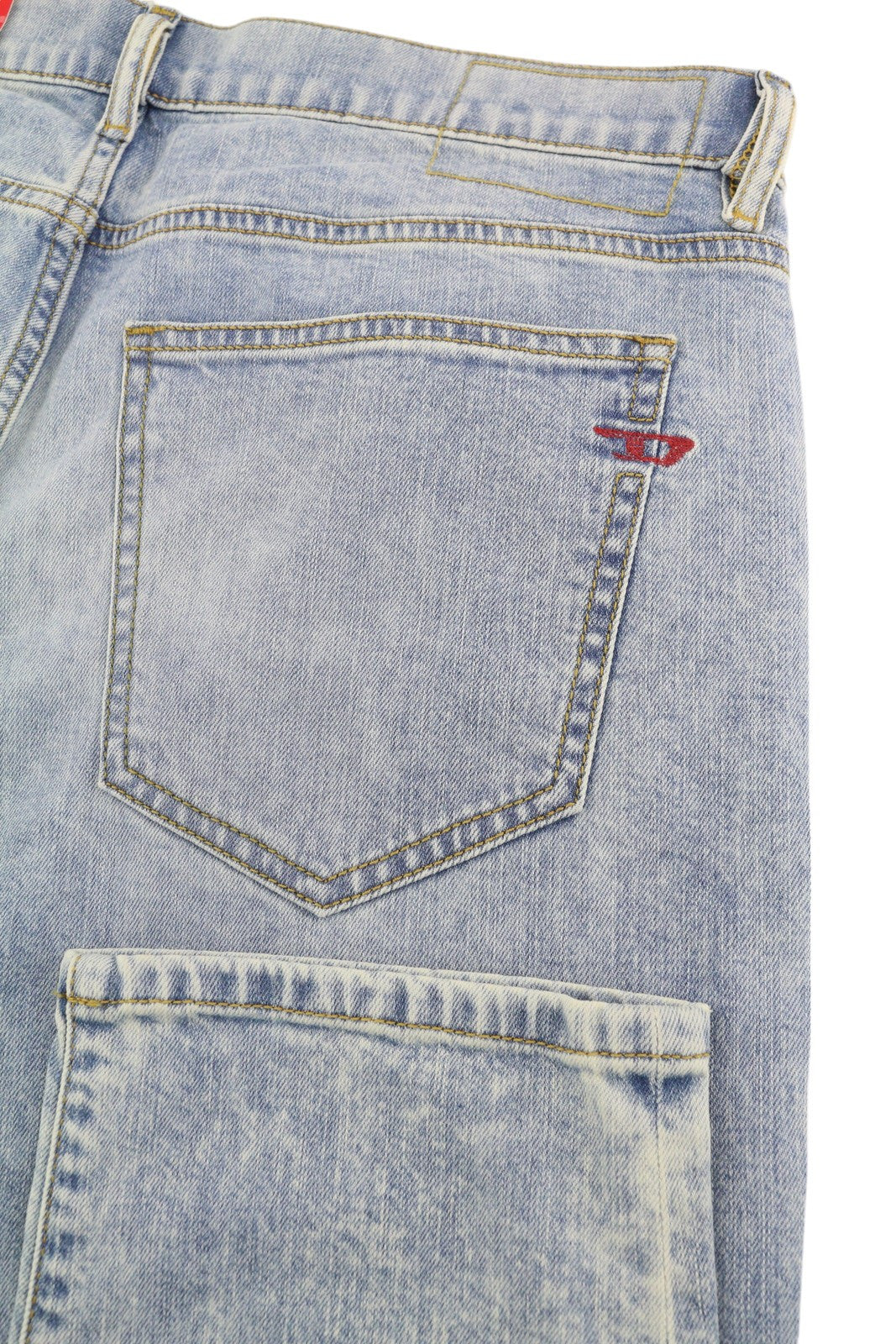 DIESEL 2019 D-Strukt 0GDAM Men Jeans W34/L30 Slim Leg Mid Waist Washed Blue