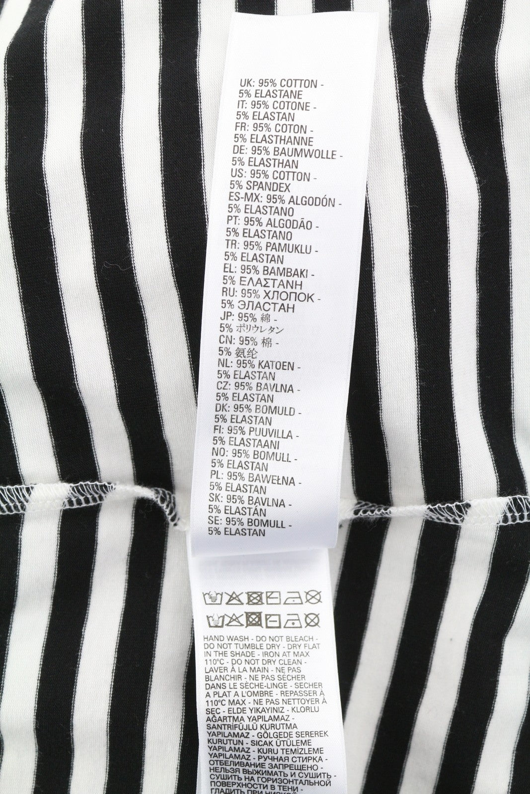 DIESEL T-Amos Women T-Shirt S Sleeveless Stripe Print Round Neck White Black