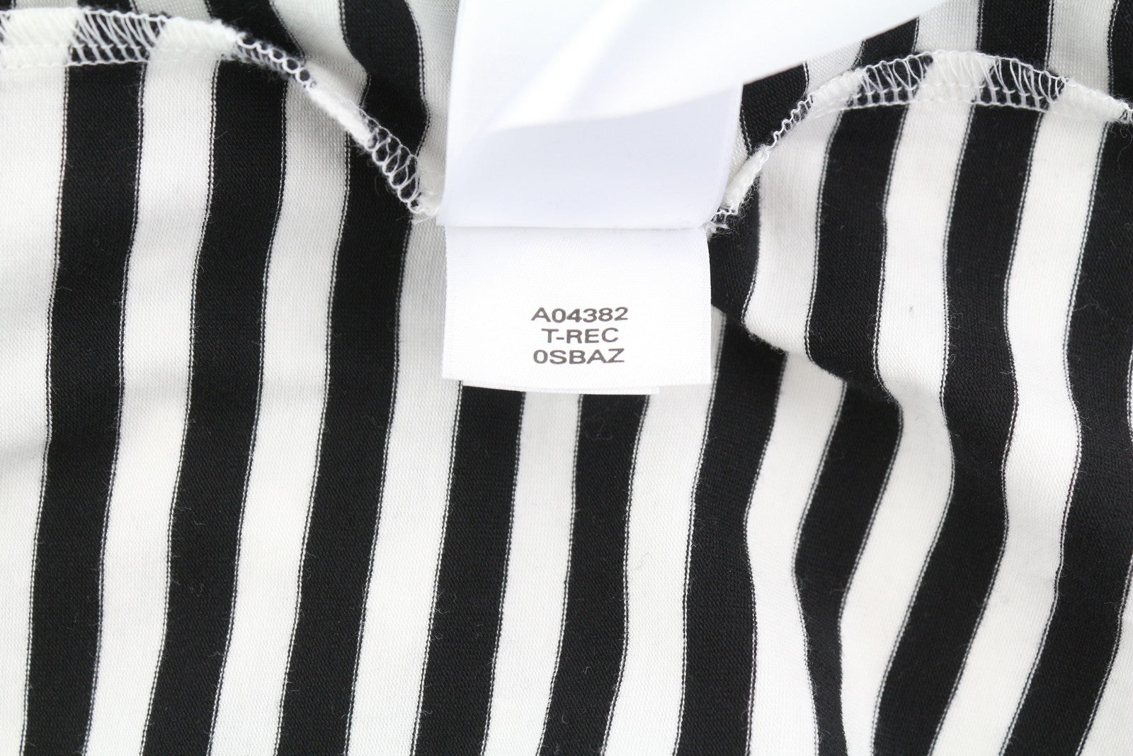 DIESEL T-Amos Women T-Shirt S Sleeveless Stripe Print Round Neck White Black