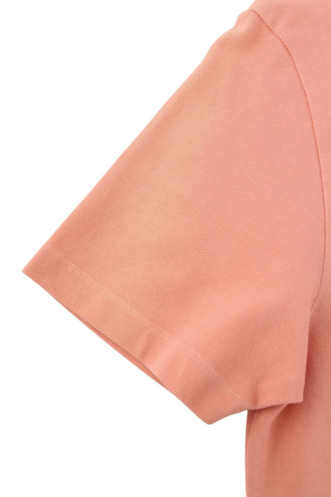 DIESEL T-Polo-Worky Men T-Shirt L Peach Short Sleeve Half Button Stretch Logo