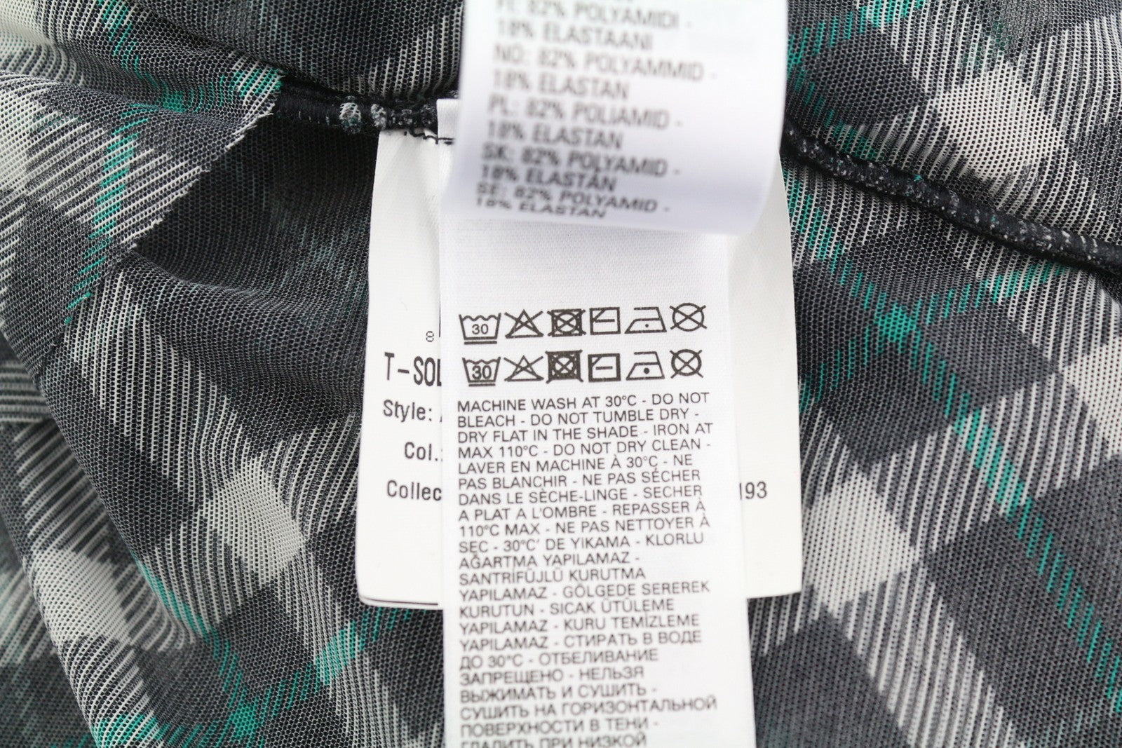 DIESEL T-Solas-Drap Women T-Shirt S Black Plaid Print Sleeveless Ruffle RRP€150