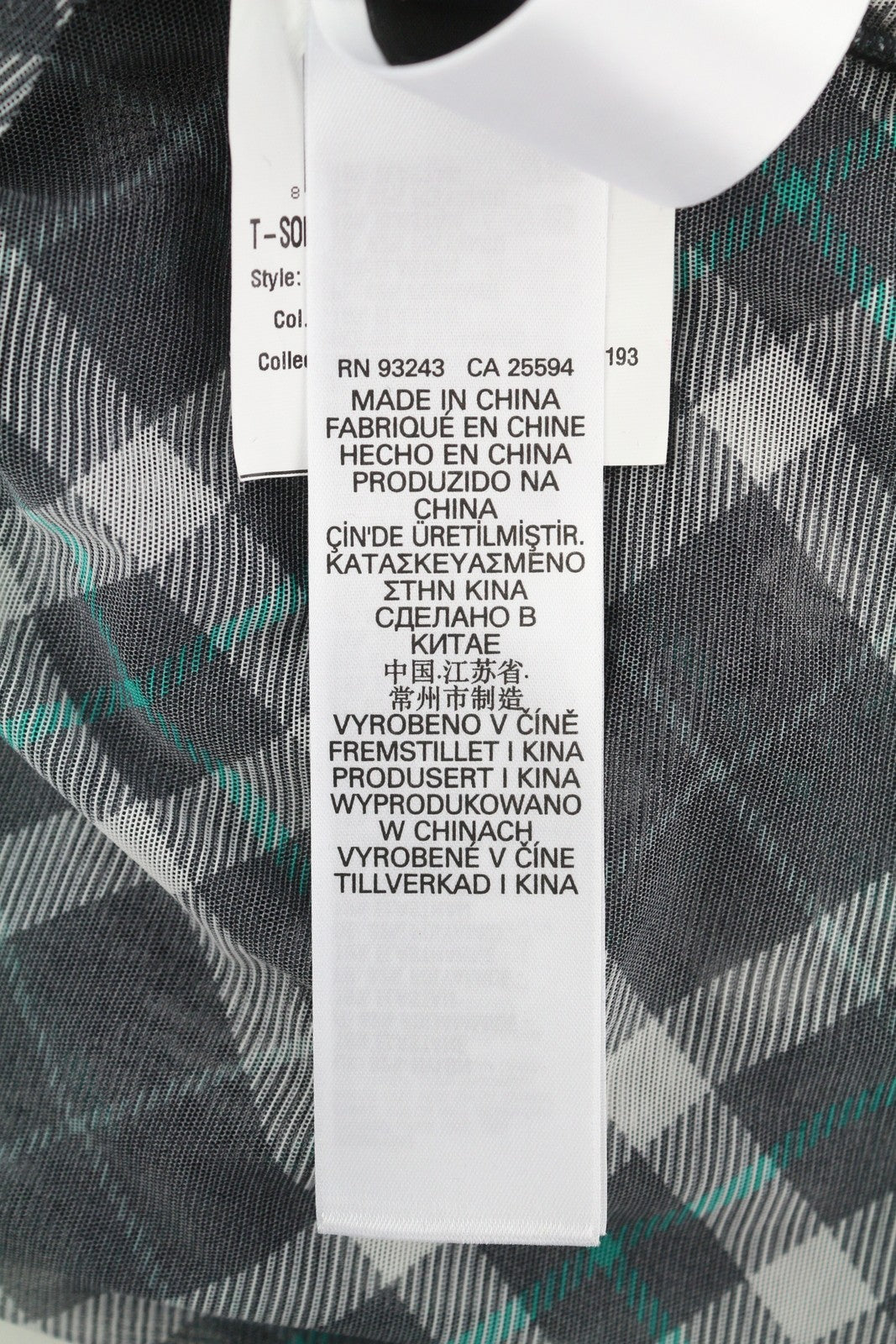 DIESEL T-Solas-Drap Women T-Shirt S Black Plaid Print Sleeveless Ruffle RRP€150