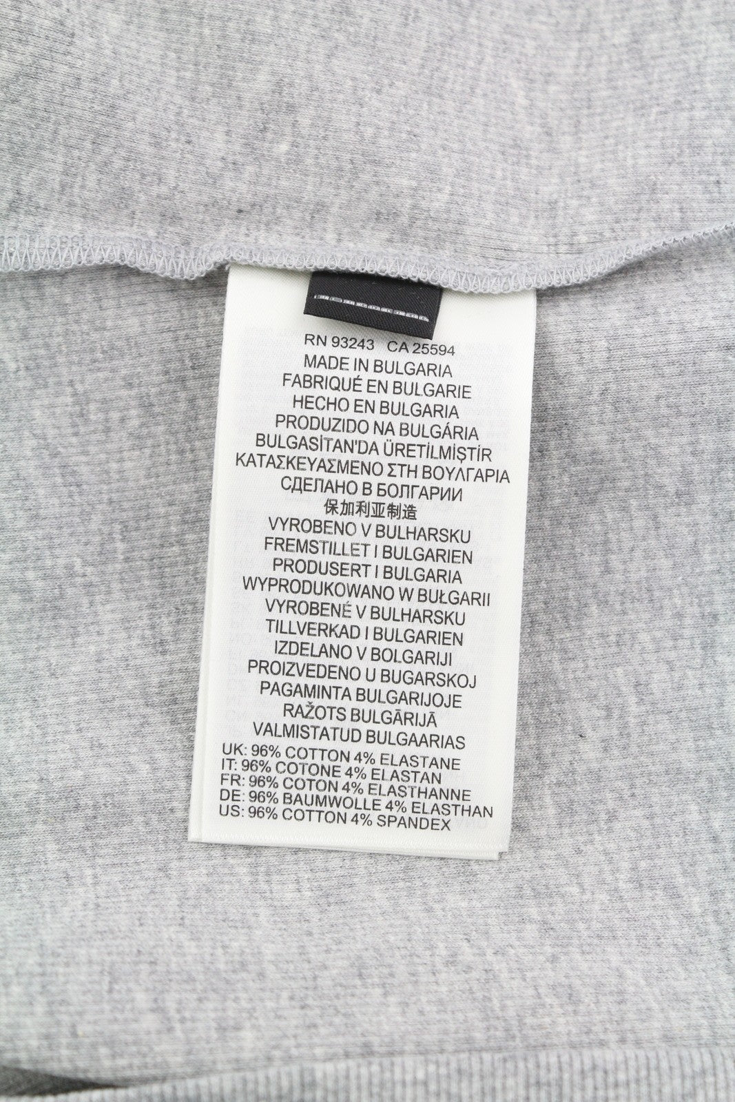 DIESEL T-Hop-D Women T-Shirt L Melange Grey Sleeveless Round Neck Stretch Logo