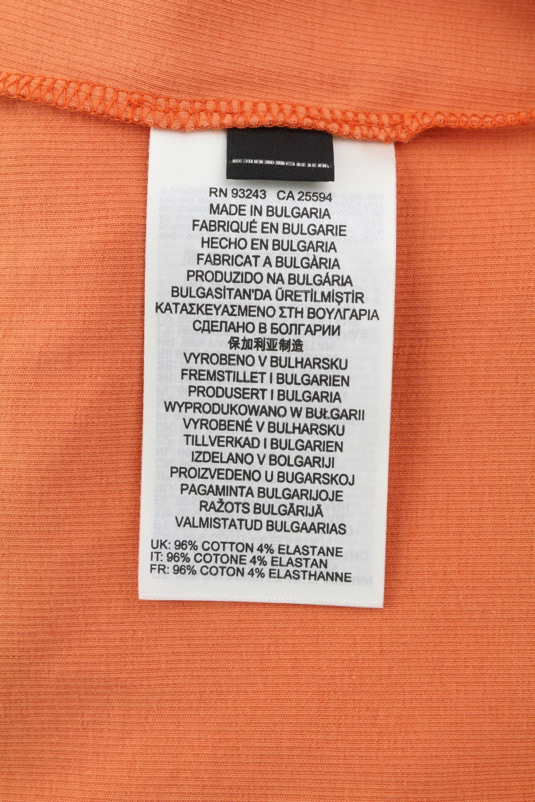 DIESEL T-Hop-D Women T-Shirt M Orange Sleeveless Cropped Round Neck Stretch Logo