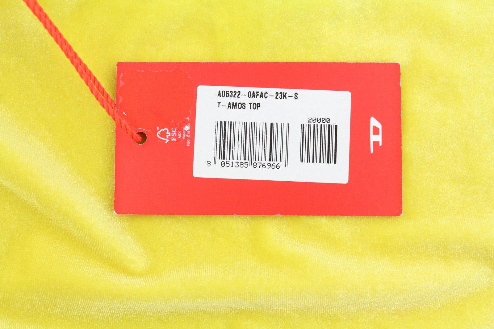 DIESEL T-Amos Women T-Shirt S Yellow Velour Sleeveless Round Neck Stretch Logo