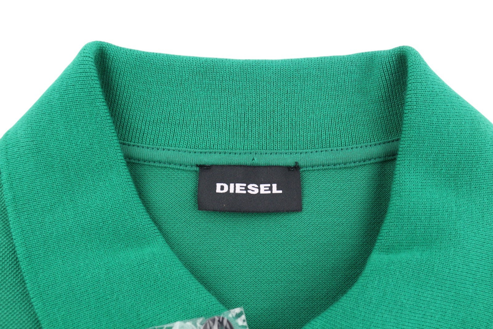 DIESEL T-Ralfy-Bic Men T-Shirt S Short Sleeve Polo Button Cotton Black Green