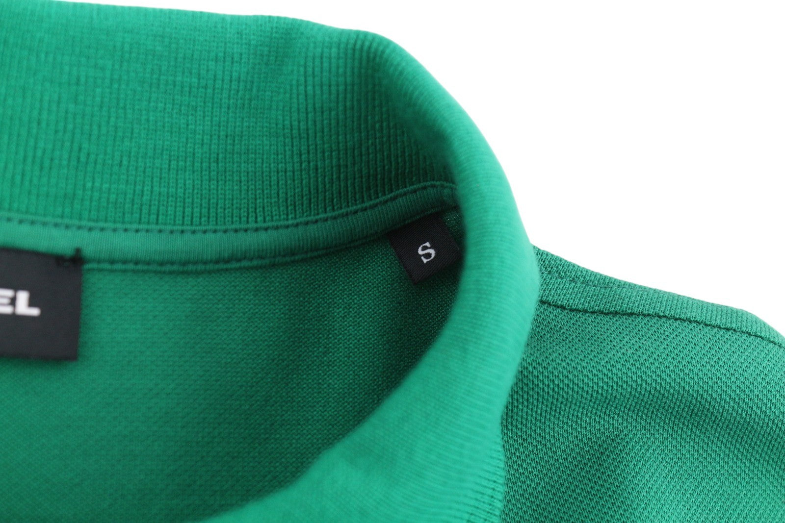 DIESEL T-Ralfy-Bic Men T-Shirt S Short Sleeve Polo Button Cotton Black Green