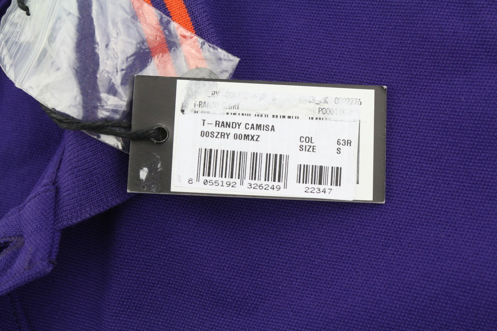 DIESEL T-Randy Men T-Shirt S Dark Blue Short Sleeve Polo Half Button Stretch